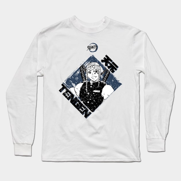 DEMON SLAYER: TENGEN UZUI (GRUNGE STYLE) Long Sleeve T-Shirt by FunGangStore